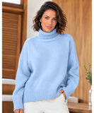 Women's Oversized Turtleneck Sweater with Short Sleeves | Malik