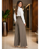 Women’s High Waisted Wide Leg Pleated Pants | Belle