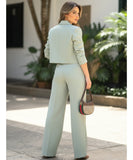Comprar Conjunto Feminino Alfaiataria com Blazer Cropped de Linho ZARA