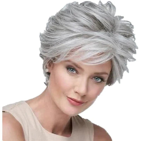 Short Gray Wavy Lace Wig Short Gray Wavy Lace Wig