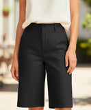 Comprar Bermuda Feminina preto Soltinha Algodão Cintura Alta com Bolsos Funcionais comprar online ZARA