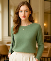 Women's Thick Cashmere Sweater Elegant Knit | Sofih