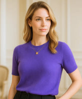 Women’s Modal Knit Short Sleeve Top Elegant | Plime