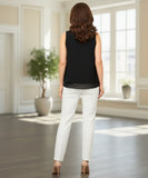 Women's Layered Chiffon V Neck Top | Lily