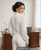 Comprar blusa social feminina renda branco para looks sofisticados no trabalho ou eventos barato AMARO