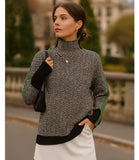 Comprar Blusa Tricot Feminina Manga Longa Gola Alta Preto ZARA