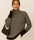 Comprar Blusa Tricot Feminina Manga Longa Gola Alta Preto ZARA