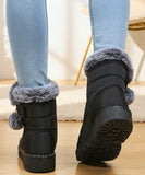Comprar bota feminina térmica forrada impermeável com pelúcia interna e solado antiderrapante para inverno, chuva e conforto no frio ANELLIMN