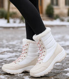 Comprar Bota Impermeável Feminina branca Térmica Forrada Antiderrapante para o inverno e neve barato DAFITI