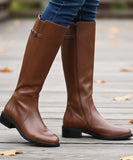 Comprar bota montaria feminina cano alto couro sintético salto bloco fivela decorativa zíper lateral barata AREZZO