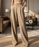 Comprar calça wide leg alfaiataria feminina cintura alta premium modelagem elegante escritório casual barato ou em promoção ZARA