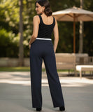 Women's Lightweight Wide Leg Tailored Pants High Waist | Cili