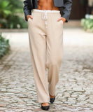Women's Lightweight Wide Leg Tailored Pants High Waist | Cili