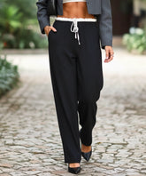 Women's Lightweight Wide Leg Tailored Pants High Waist | Cili