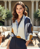 Women's Oversized Printed Button Down Shirt | Lina