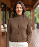 Women's Ribbed High Neck Knit Cardigan | Nord