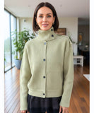 Women's Ribbed High Neck Knit Cardigan | Nord