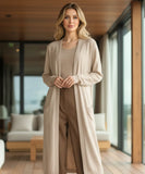 Comprar cardigan feminino tricot longo com bolsos, leve e elegante para meia-estação e looks casuais barato ZARA