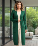 Women's Open Front Long Knit Cardigan with Pockets | Lizie