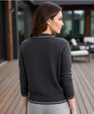 Comprar cardigan tricot feminino gola V com botões dourados e acabamento elegante para meia-estação ou sobreposição barato ZARA