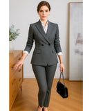 Women's Pinstripe Blazer and Pants Set | Giza