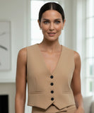 Women's Tailored Vest and Wide Leg Pants Set | Kaylee