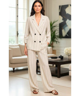 Comprar Conjunto Alfaiataria Feminino Linho Elegante com Blazer e Calça ZARA