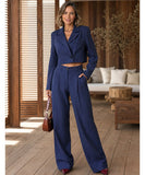 Women’s Pinstripe Tailored Blazer and Pants Set | Grace