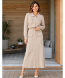 Women’s Tailored Knit Skirt Set for Work and Events | Ziza