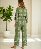 Women’s Printed Two Piece Set with Wide Leg Pants | Liana