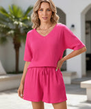 Women's Linen Top and Shorts Matching Set | Chiasa
