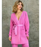 Comprar Conjunto Feminino Tricot Elegante para Trabalho e Eventos Rosa ZARA