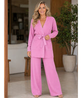 Women’s Elegant Knit Cardigan and Pants Set | Ayasha