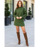 Comprar conjunto tricot feminino com saia curta e blusa manga longa elegante confortável para dias frios ZARA