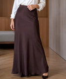 Women's High Waist Fitted Satin Maxi Skirt | Anaya