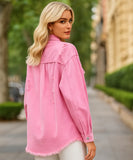 Women’s Oversized Destroyed Denim Jacket | Zamba