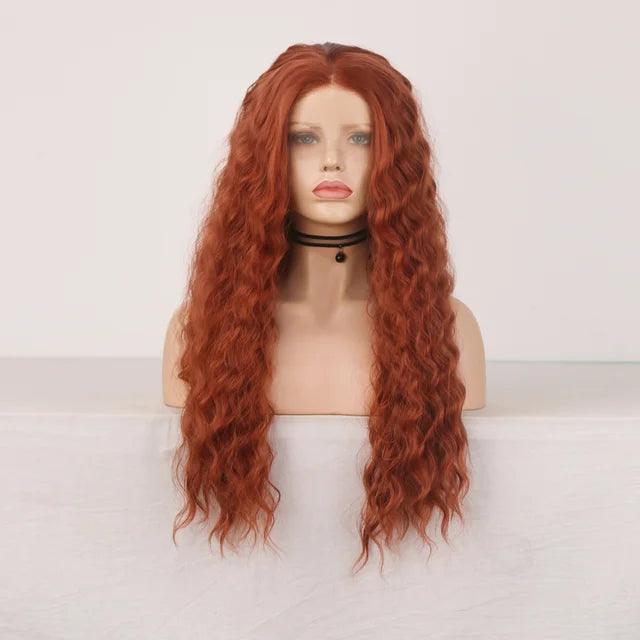 Long Body Curly Lace Front Wig - Synthetic Fiber - Versatile Styling Option Long Body Curly Lace Front Wig - Synthetic Fiber - Versatile Styling Option