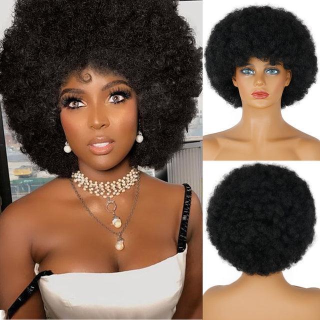 Lace Front Short Afro Wig - Anellace Lace Front Short Afro Wig - Anellace