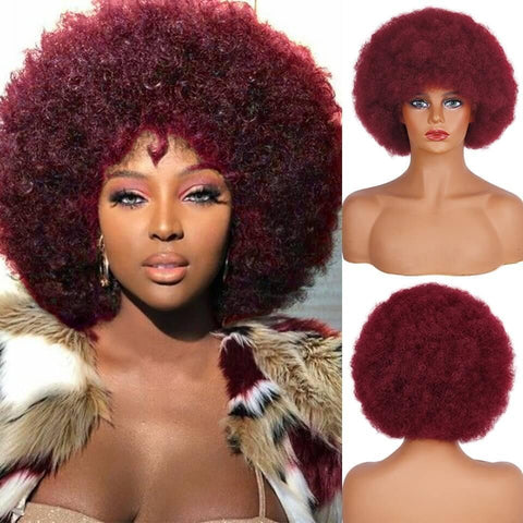 Lace Front Short Afro Wig - Anellace Lace Front Short Afro Wig - Anellace