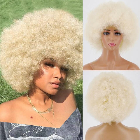 Lace Front Short Afro Wig - Anellace Lace Front Short Afro Wig - Anellace