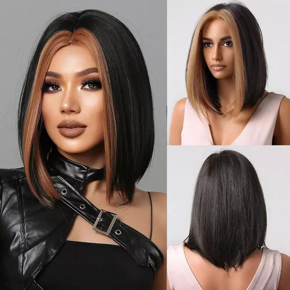 Lace Medium Straight Hair Wig - Anellace Lace Medium Straight Hair Wig - Anellace