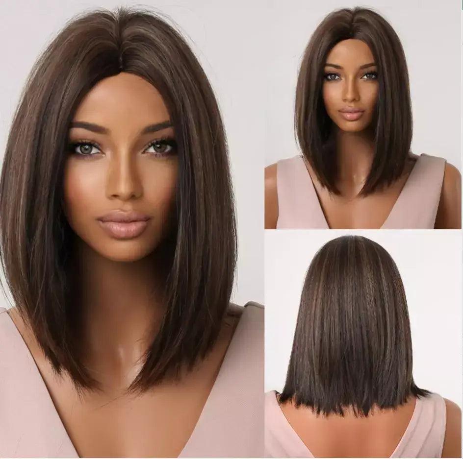 Lace Medium Straight Hair Wig - Anellace Lace Medium Straight Hair Wig - Anellace