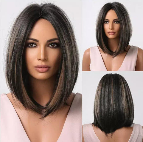 Lace Medium Straight Hair Wig - Anellace Lace Medium Straight Hair Wig - Anellace