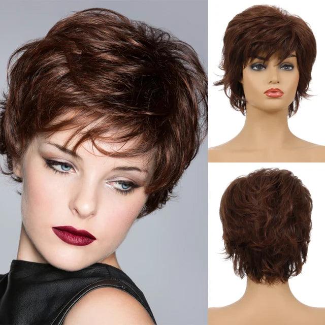 Peruca Lace Cabelo Curto Ondulado - Anellace Peruca Lace Cabelo Curto Ondulado - Anellace