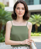 Comprar Regata Feminina de Cetim com Alças Finas Elegante para trabalho e eventos sofisticados barato ZARA