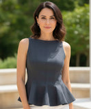 Women’s Dressy Peplum Top Sleeveless | Ahmya