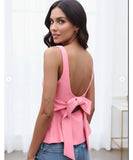 Women's Tailored Sleeveless Top with Back Bow | Moara