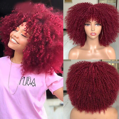 Short Afro Curly Lace Wig - Anellace Short Afro Curly Lace Wig - Anellace