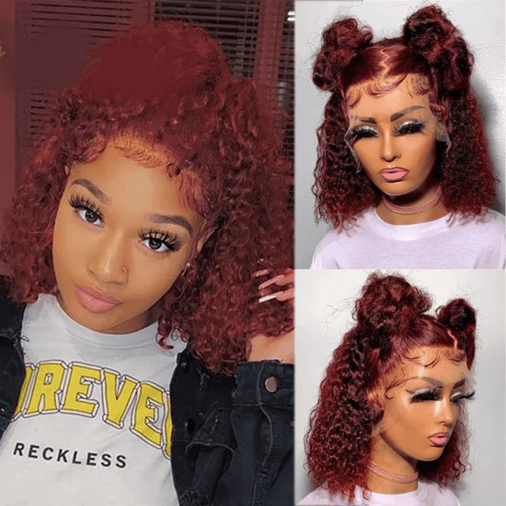 Short Curly Lace Front 100% Human Hair Wig - Anellace Short Curly Lace Front 100% Human Hair Wig - Anellace