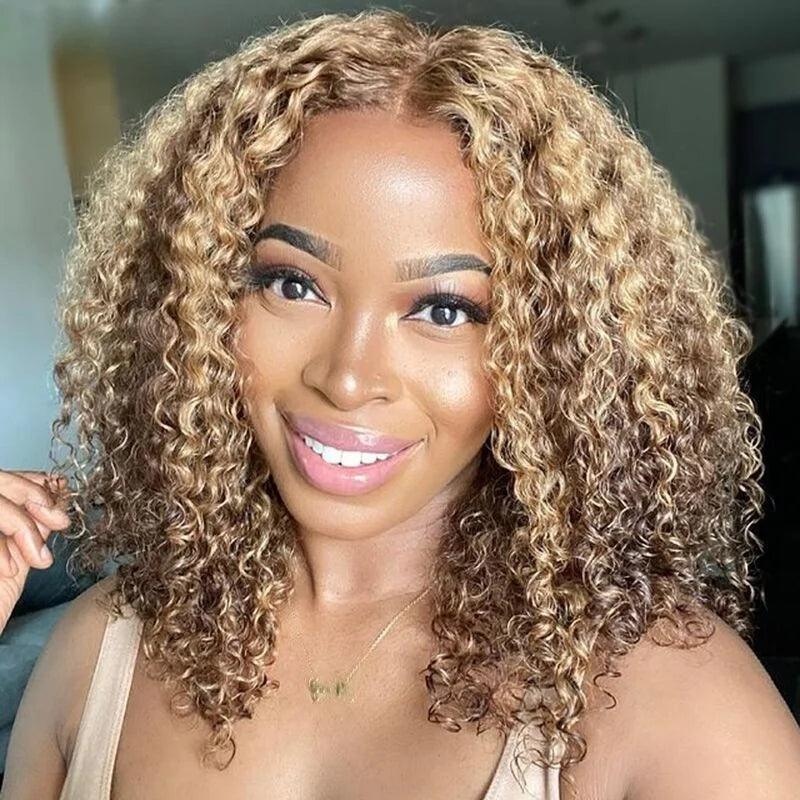 Short Curly Lace Front 100% Human Hair Wig - Anellace Short Curly Lace Front 100% Human Hair Wig - Anellace